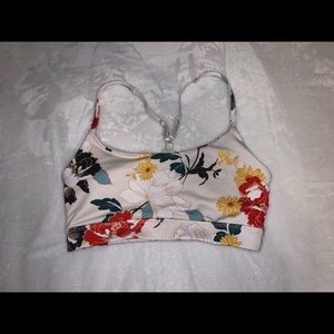 floral sports bra